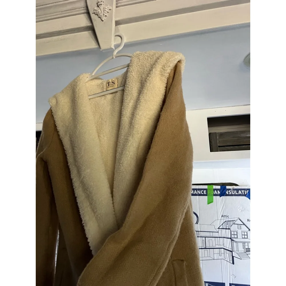 Women's Twine & String Cardigan Size L Tan